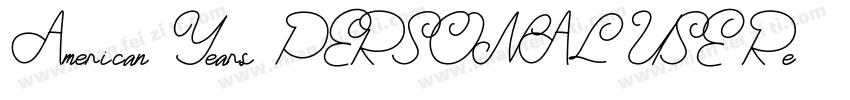 American Years PERSONAL USE Regular字体转换